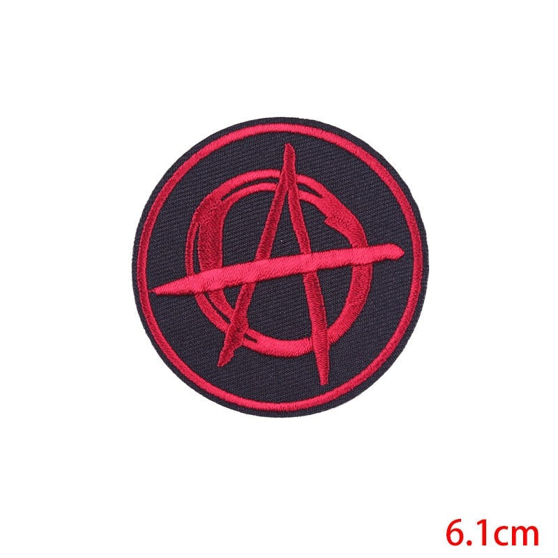 Cool 'Anarchy Symbol' Embroidered Patch