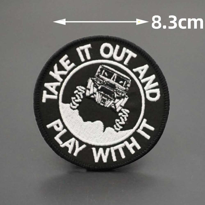 Vehicles 'Take It Out and Play With It | Monster Truck' Embroidered Patch