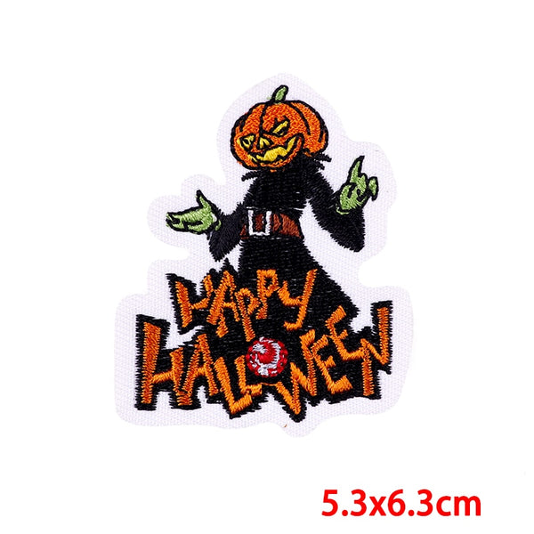 Happy Halloween 'Pumpkin Man' Embroidered Patch