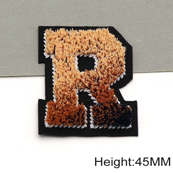 Tricolor 'Letter R' Embroidered Patch