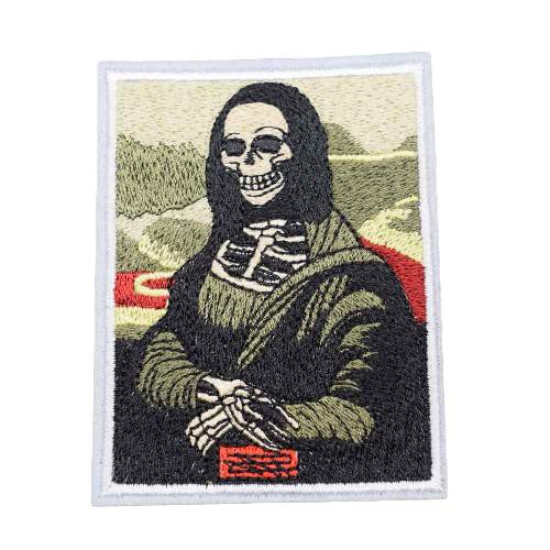 Mona Lisa 'Skull Portrait' Embroidered Patch