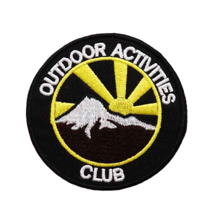 Outdoor Activities Club Embroidered Velcro Patch