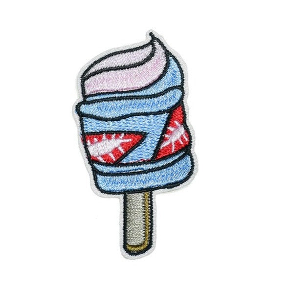 Cute 'Strawberry Cream Popsicle' Embroidered Patch