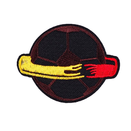 Soccer Ball 'Dual Ring Scarf' Embroidered Patch