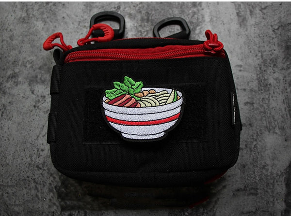 Food 'Ramen Noodle Bowl' Embroidered Velcro Patch