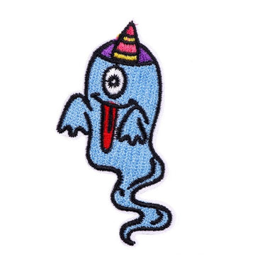 Halloween 'One Eyed Ghost' Embroidered Patch
