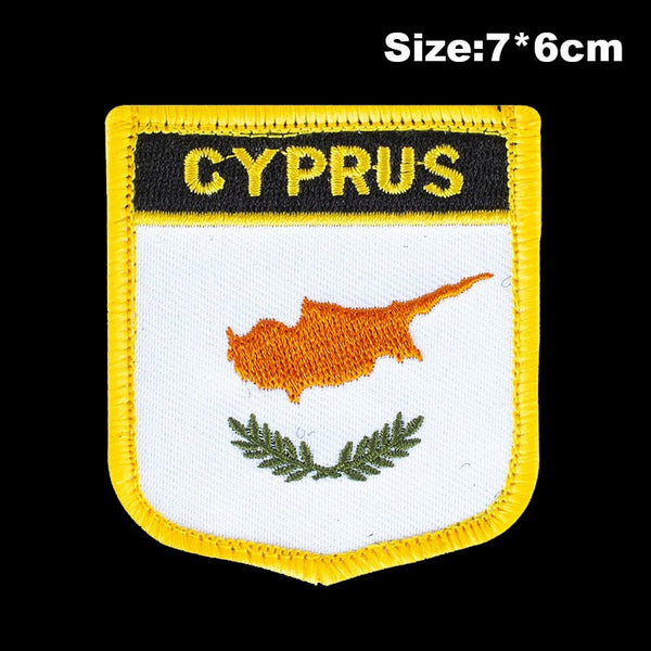 Cyprus Flag Embroidered Velcro Patch