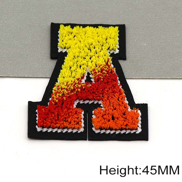 Tricolor 'Letter A' Embroidered Patch