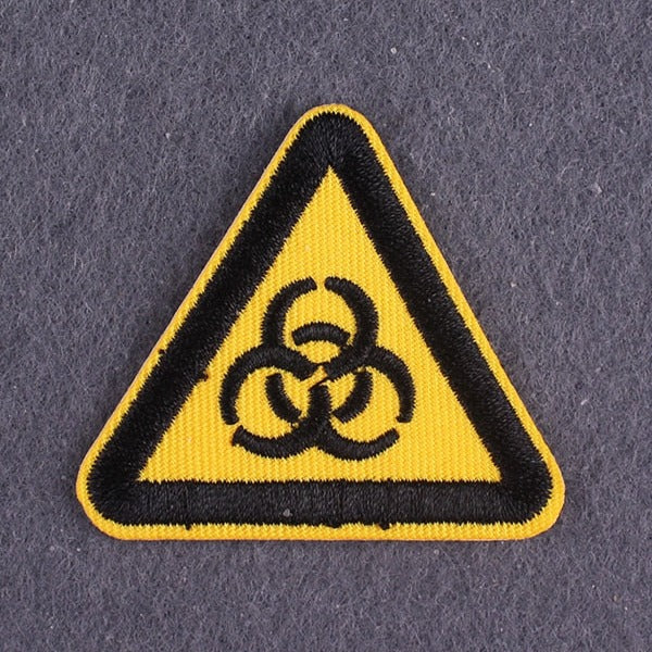 Warning Sign 'Biological Hazard' Embroidered Patch — Little Patch Co
