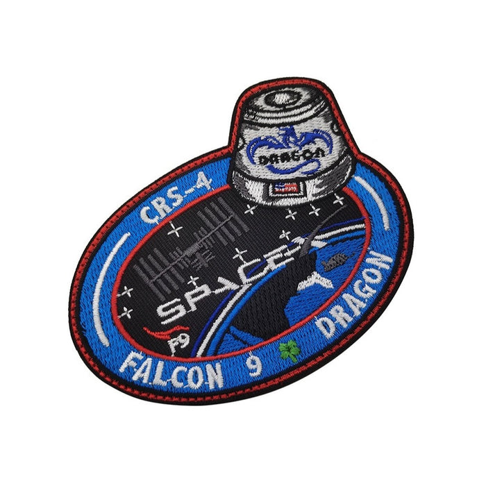 Falcon 9 Dragon 'SpaceX | CRS-4' Embroidered Velcro Patch