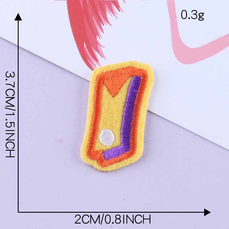 Cute Letter I 'Colorful' Embroidered Patch