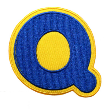 Big Letter Q 'Yellow and Blue' Embroidered Patch