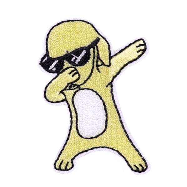 Yellow Dog 'Dabbing | Shades' Embroidered Patch