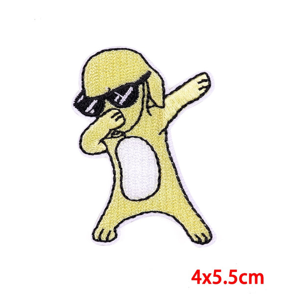 Yellow Dog 'Dabbing | Shades' Embroidered Patch