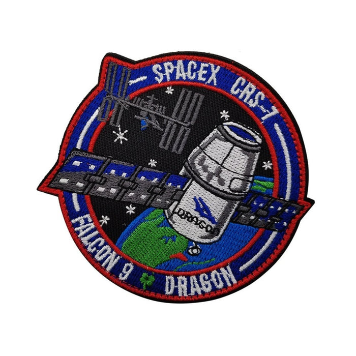 Falcon 9 Dragon 'SpaceX | CRS-7' Embroidered Velcro Patch