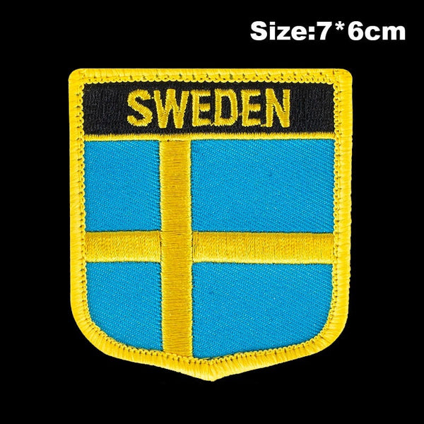 Sweden Flag '1.0' Embroidered Velcro Patch