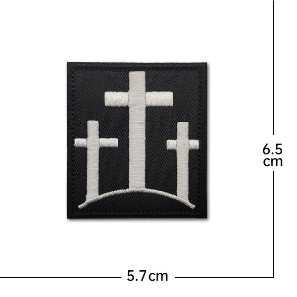 Three Crosses Embroidered Velcro Patch