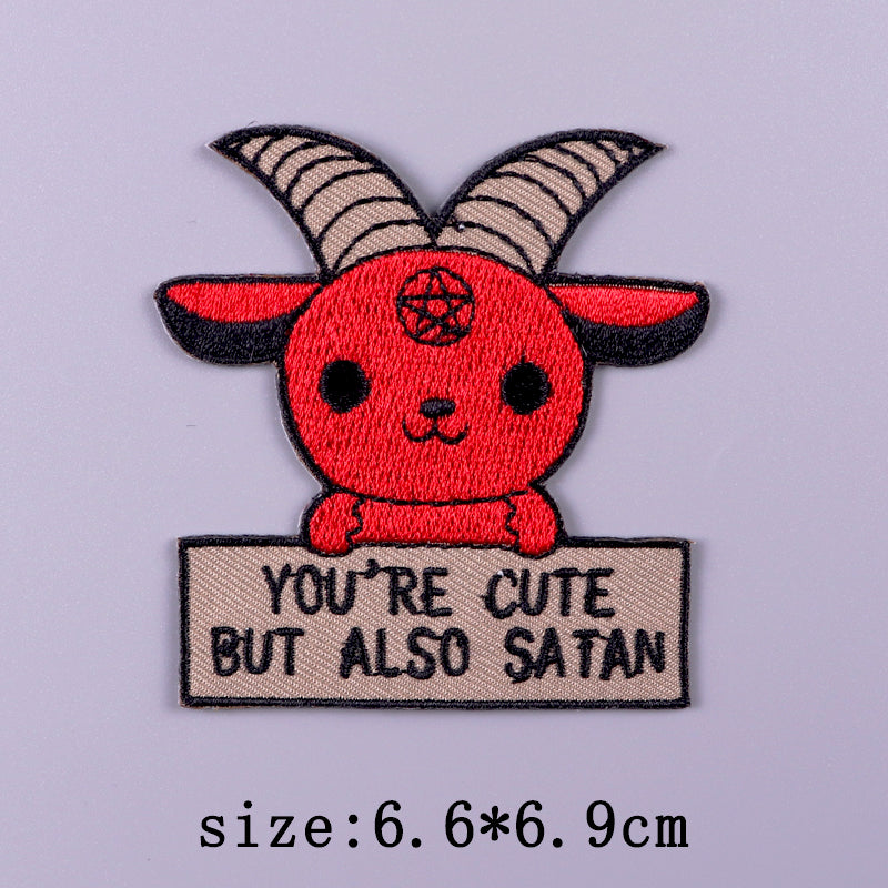 Baphomet 'You're Cute But Also Satan' Embroidered Patch