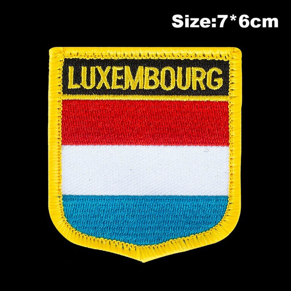 Luxembourg Flag Embroidered Velcro Patch