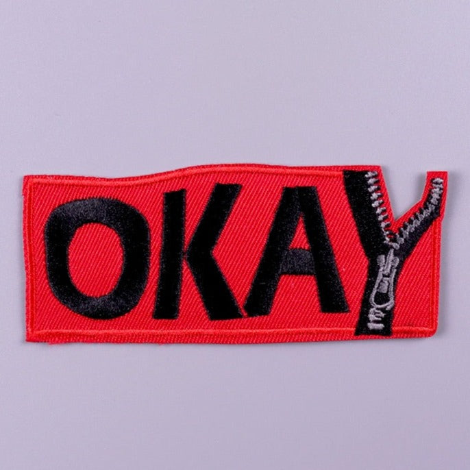 Cool 'Okay | Zipper Letter Y' Embroidered Patch