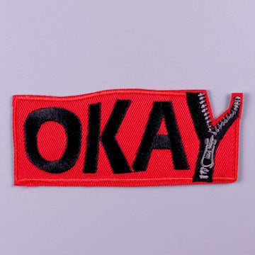 Cool 'Okay | Zipper Letter Y' Embroidered Patch