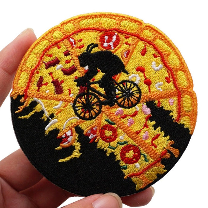 Pizza Moon 'Flying Bike' Embroidered Patch