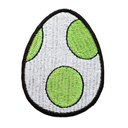 Super Mario Bros. 'Yoshi's Egg' Embroidered Velcro Patch