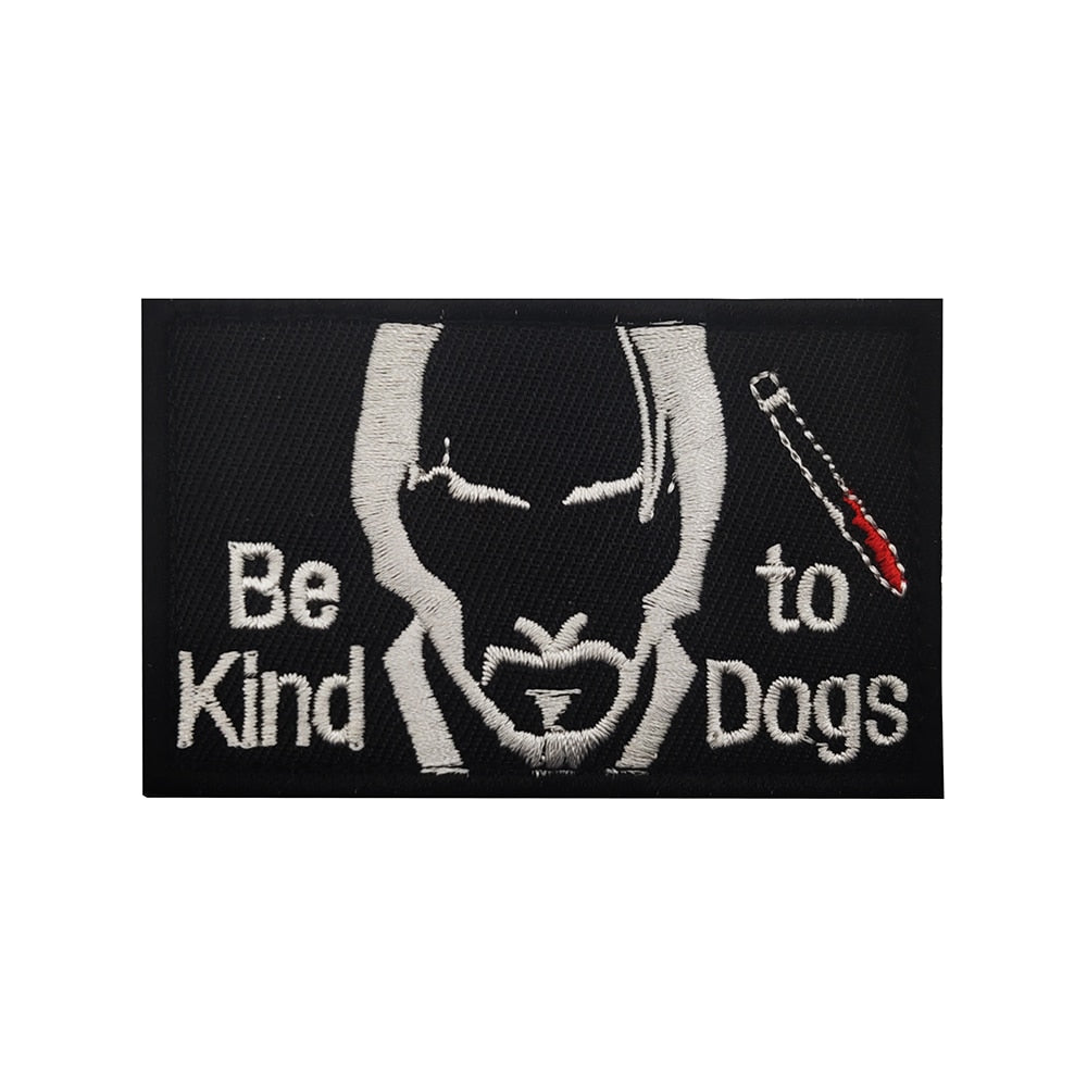 John Wick 'Be Kind To Dogs' Embroidered Velcro Patch