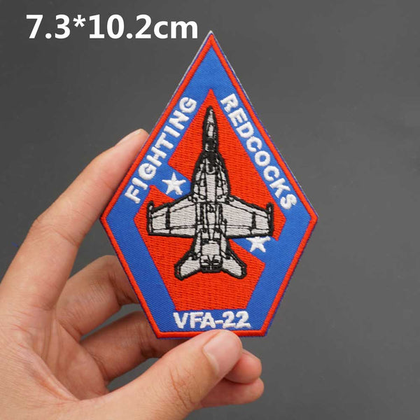 Military Tactical 'Fighting Redcocks VFA-22' Embroidered Patch