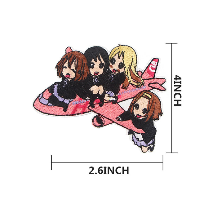K-On! 'Four Girls | Pink Airplane' Embroidered Patch
