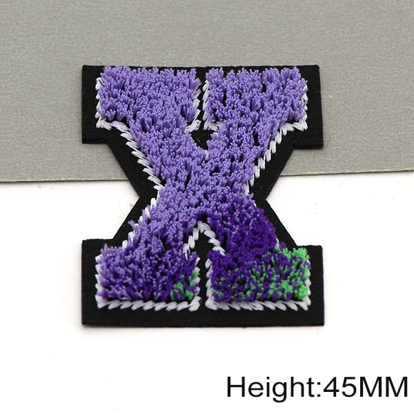 Tricolor 'Letter X' Embroidered Patch