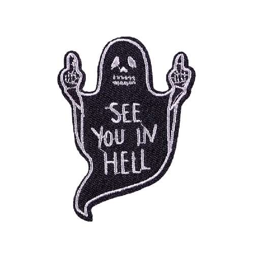 Black Ghost 'See You In H*** | F**k U' Embroidered Patch