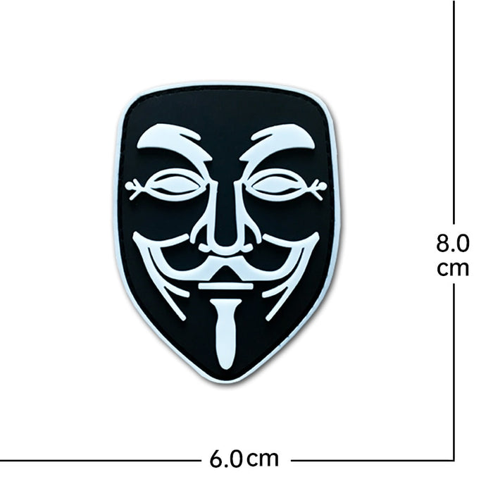 V For Vendetta 'Guy Fawkes Mask | 1.0' PVC Rubber Velcro Patch