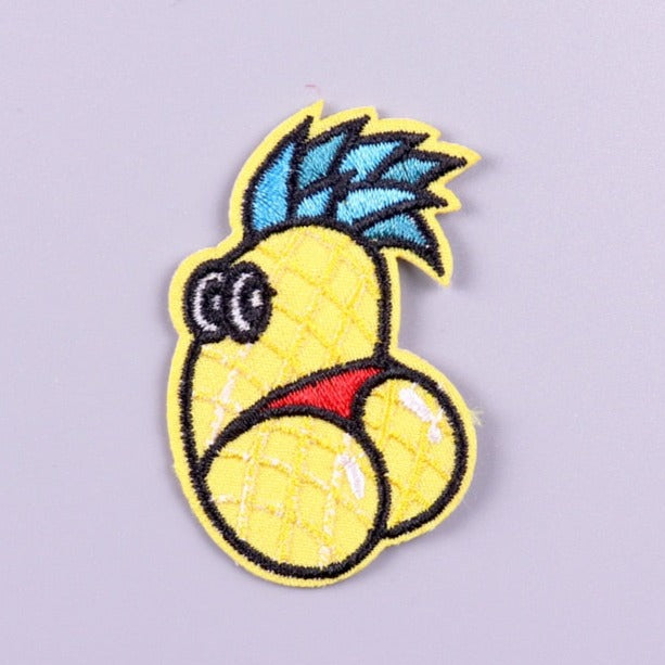 Food 'Pineapple Booty' Embroidered Velcro Patch