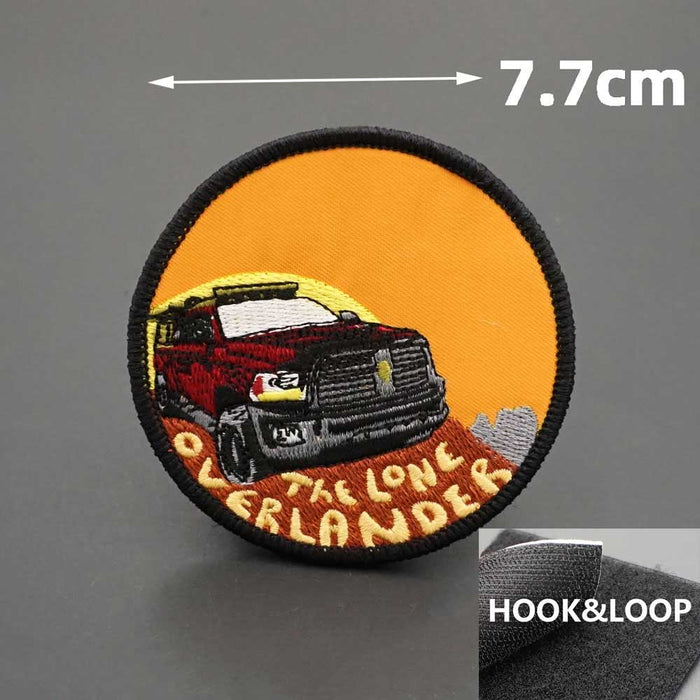 The Lone Overlander 'Round' Embroidered Velcro Patch