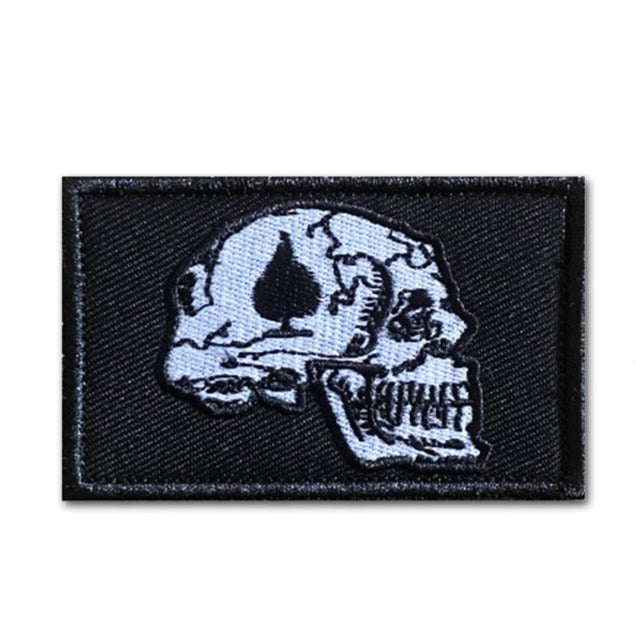 Stitched Skull 'Ace of Spades' Embroidered Velcro Patch