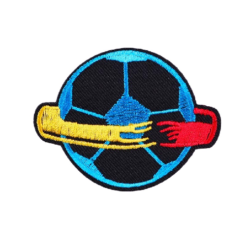 Soccer Ball 'Dual Ring Scarf' Embroidered Patch