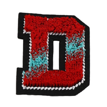 Tricolor 'Letter D' Embroidered Patch