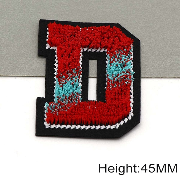 Tricolor 'Letter D' Embroidered Patch