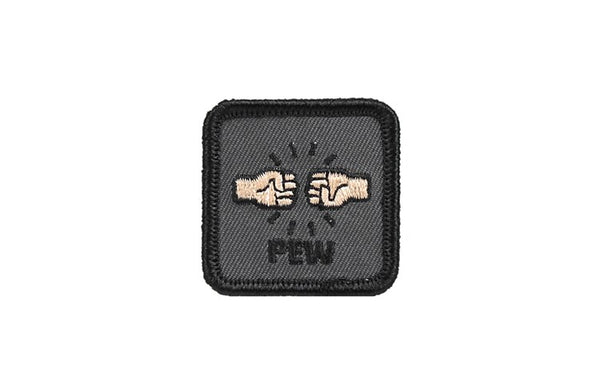 Cool 'Pew | Fist Bump' Embroidered Velcro Patch