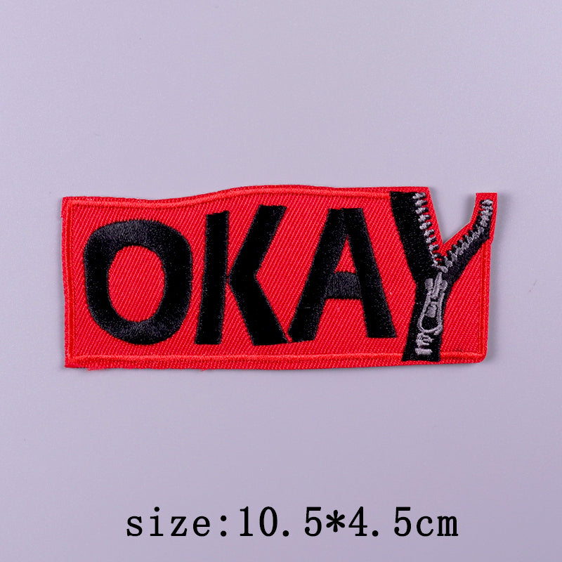 Cool 'Okay | Zipper Letter Y' Embroidered Patch