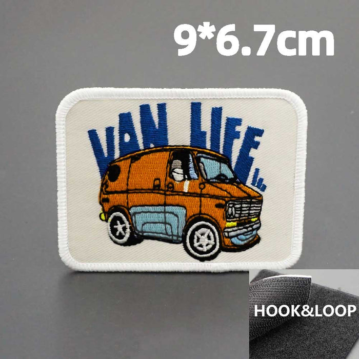 Vehicles 'Van Life' Embroidered Velcro Patch