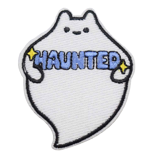 Halloween 'Haunted Ghost' Embroidered Patch