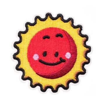 Cute Sun 'Smiling' Embroidered Patch