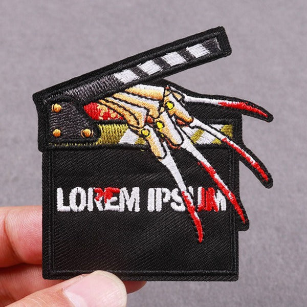Horror 'Lorem Ipsum | Bloody Hand' Embroidered Patch