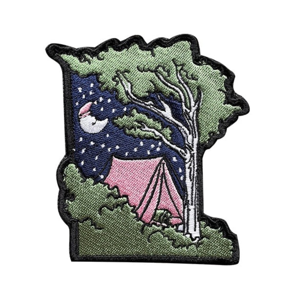 Luminous 'Star Forest | Night Outdoor Camping' Embroidered Velcro Patch