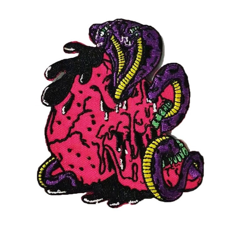 Cool 'Angry Cobras' Embroidered Patch