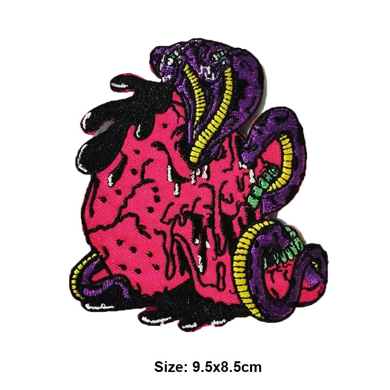 Cool 'Angry Cobras' Embroidered Patch
