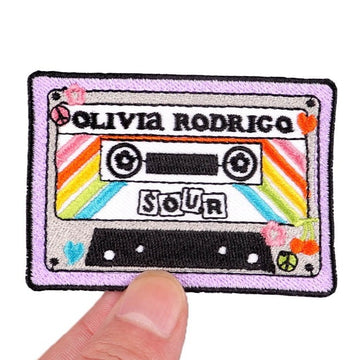Cassette Tape 'Olivia Rodrigo | Sour' Embroidered Patch