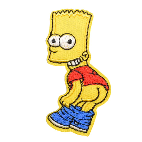 The Simpsons 'Bart | Exposed Butt' Embroidered Patch